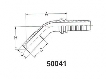 50041 Metric Standpipe 45° Elbow Fittings