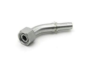 20441 Metric 45° Elbow Female 24° Cone Fittings with O Ring, Light Duty Series
