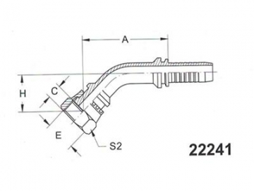 22241 BSP 45° Elbow Female Flat Seat Fittings