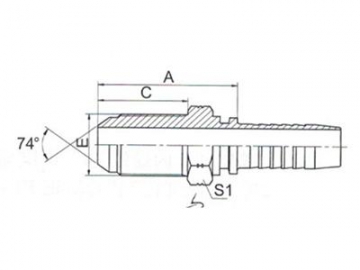 16711 JIC Straight Male 74° Cone Fittings