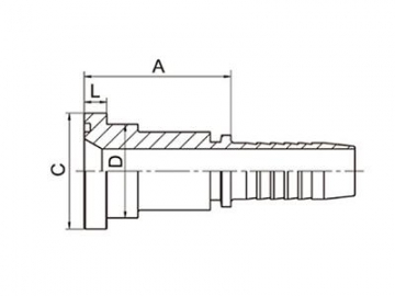 87611 SAE 6000 PSI Flange