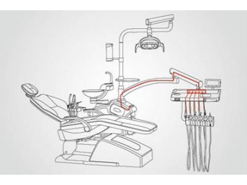 HY-C9A Dental Unit  (integrated dental chair, TIMOTION motor, LED light)