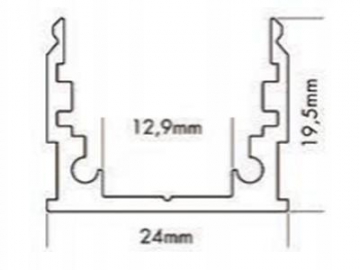 LED Strip Aluminum Profile with Mount Bracket