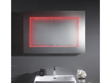 Glass Frameless Wall Mirror with LED Backlit Light