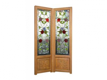 Folding Stained Glass Screen