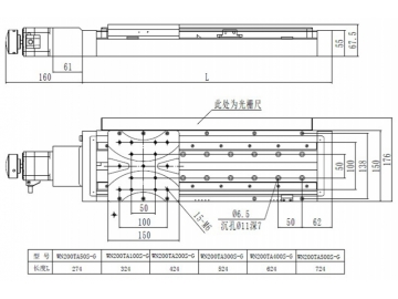 WN200TA(50-500)S-G Motorized Linear Stage
