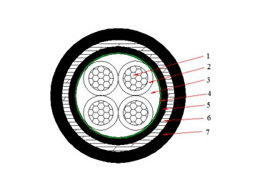 0.6/1 kV N2XBY Cable (CU/XLPE/STA/PVC)