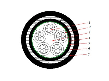 0.6/1 kV N2XBY Cable (CU/XLPE/STA/PVC)