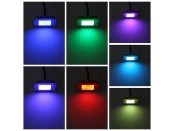SC-B102 Square Ultra-thin LED Puck Light, RGB LED, Waterproof Deck Light