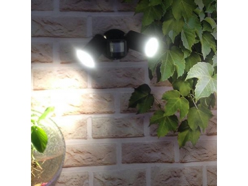 SC-K107 Two Light Directional LED Spotlight with Sensor, 2*10W/2*8W Aluminum Wall Mounted Spotlight
