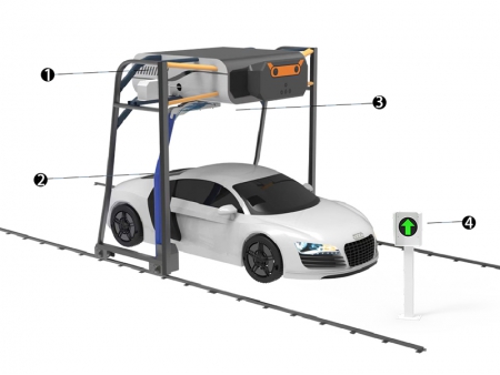 Single Arm Touchless Car Wash Machine