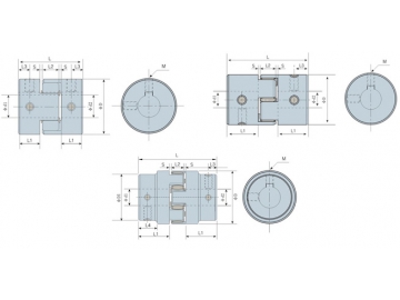 LK22 Jaw Coupling - Keyway Type