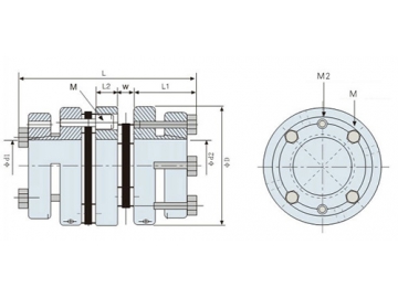 LK15-2 Double Disc Coupling - Locking Assemblies Coupling