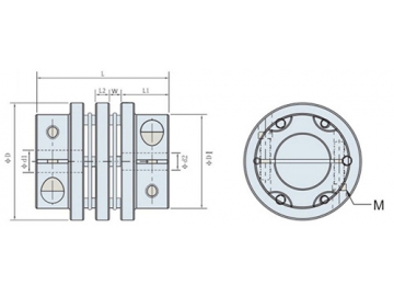 LK24-2 Double Disc Coupling - Clamp Type