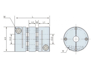 LK5-2 Double Disc Coupling - Clamp Type