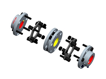 LK11-2 Double Disc Coupling - Keyway Type