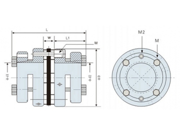 LK15-1 Single Disc Coupling - Locking Assemblies Coupling