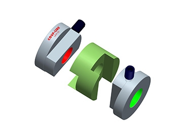 LK4-1 Oldham Coupling - Setscrew Type