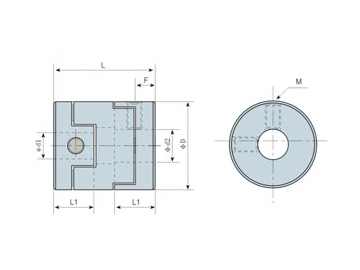 LK25-1 Oldham Coupling - Setscrew Type