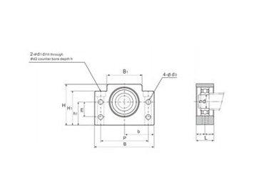 Ball Screw Support Unit, Type LBF Supported Side