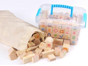 Wooden Building Blocks Set for Toddlers