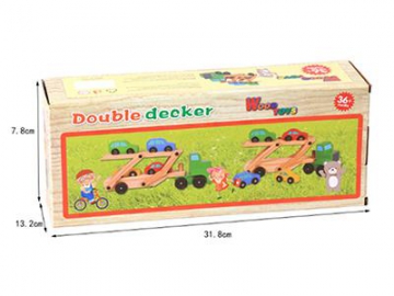 Wooden Truck and Car Block Toys