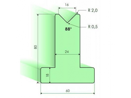 88° T-dies, H=120mm, Amada Press Brake Tooling