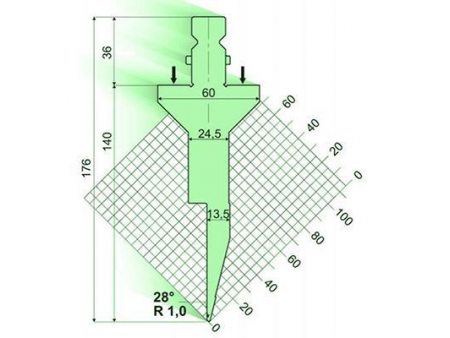 28° Punches/top-tools, Amada Press Brake Tooling
