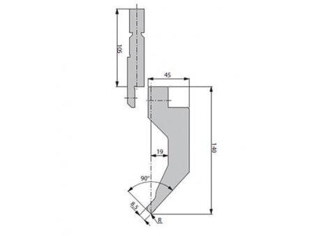 90°Punches/top-tools, Amada Press Brake Tooling