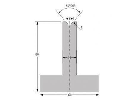 88/90° Dies, H=80mm, Amada Press Brake Tooling