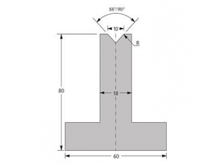 88/90° Dies, H=80mm, Amada Press Brake Tooling