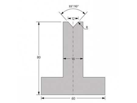 88/90° Dies, H=80mm, Amada Press Brake Tooling