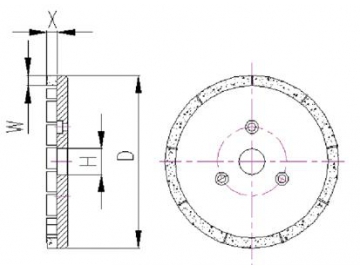 Metal Bond Diamond Chamfering Wheel