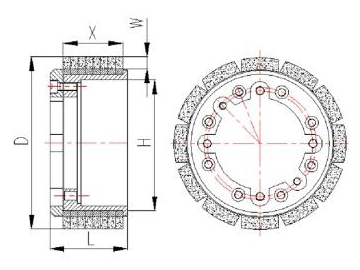 Diamond Segmented Grinding Wheel, Cylindrical Grinding Wheel