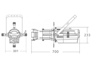 Stage Lighting LED Profile Spot  Code SS847XAL Stage Light