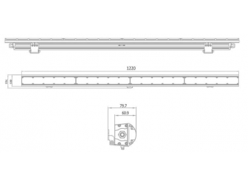 Architectural Lighting 60W Linear LED Floodlight  Code AM714SWT-SCT-CAT LED Lighting