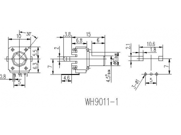 9mm Insulated Type Potentiometer, WH9011-1