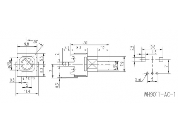 9mm Insulated Type Potentiometer, WH9011-1C