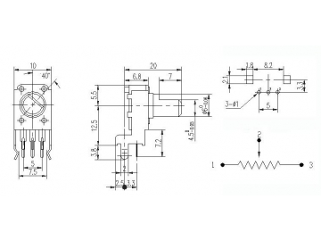 9mm Insulated Type Potentiometer, WH9011-4