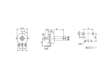 17mm Size Insulated Shaft Rotary Potentiometer,WH0171