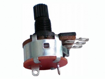 16mm Metal 500 ohm Knurled Shaft Potentiometer with Switch, WH148 Series