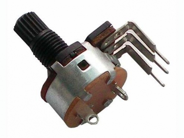 16mm Metal 500 ohm Knurled Shaft Potentiometer with Switch, WH148 Series