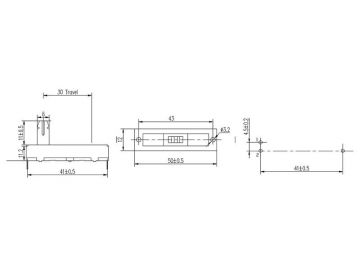 20mm Travel Single Gang Slide Potentiometer, WH30 Series