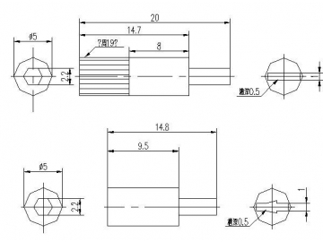 10mm Vertical Trimmer Potentiometer with Rotary Handle, PT10-2 Series