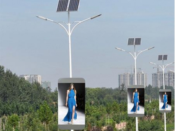 Street Pole LED Billboard         LED Advertising Screen mounted on poles and street lights