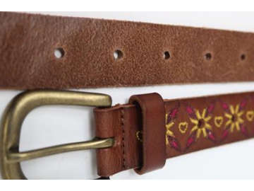 Embroidered Leather Belt, Embroidery Belt