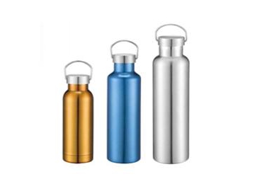 Stainless Steel Thermos with Portable Handle Vacuum Flask Leak-Proof Sports Bottle