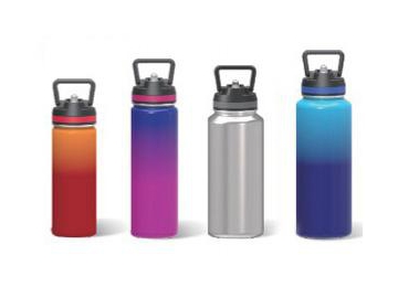 Stainless Steel Vacuum Insulated Sports Water Bottle Leak-Proof Double Wall Bottle with Straw