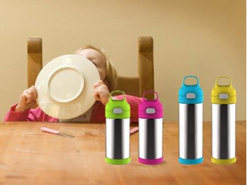 Water Bottle for Kids Stainless Steel Bottle with Straw and Handle