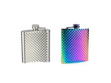 Stainless Steel Flask with Hammered Finish